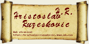 Hristoslav Ružesković vizit kartica